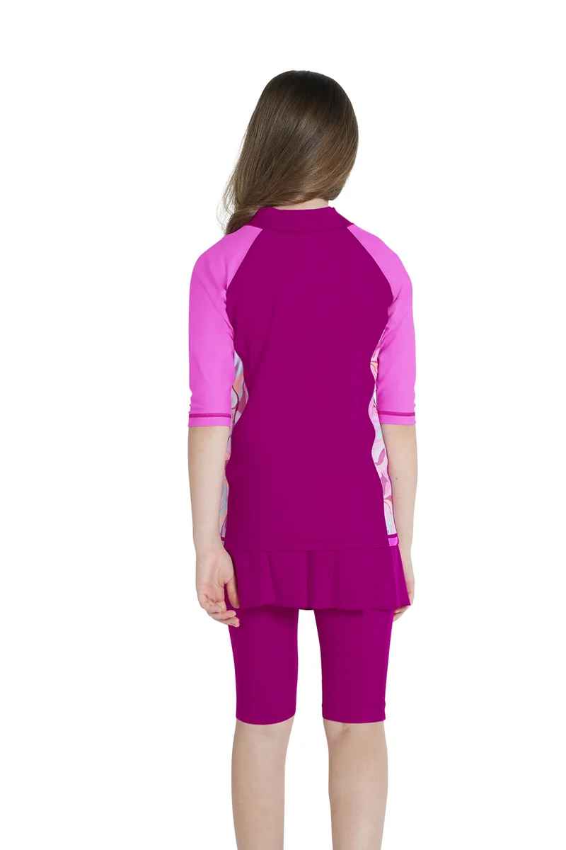 COEGA SUNWEAR  COEGA  Girls Youth Two-piece Swimsuit - Purple Groovy Splashes for Women | Best Price UAE